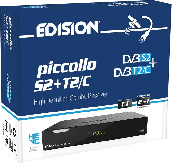 Image du produit Edision Piccollo S2+T2C (6 Go, DVB-S2, DVB-T2, DVB-C, Arbre CI)