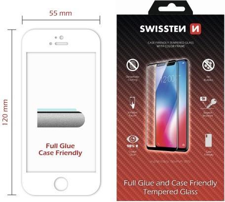 Produktbild Swissten Glass Color Frame Case-Friendly iPhone 5/SE - White