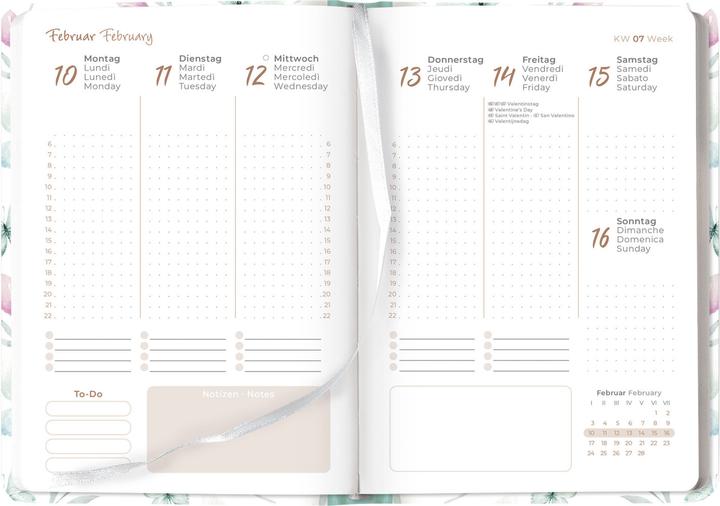 Image du produit Alpha Edition Ladytimer Butterfly 2025 Calendrier de poche, 10,7x15,2cm, calendrier de 192 pages (10 x 15 cm, Allemand)