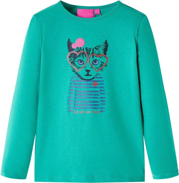 Produktbild VidaXL Kinder-Langarmshirt Hellgrün 116,Material: 95 % Baumwolle (116)
