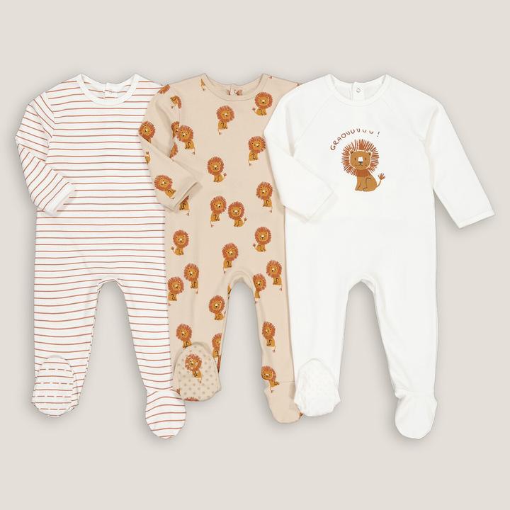 La Redoute Collections 3er-Pack Strampler aus Baumwolle