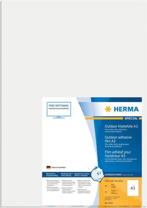 Produktbild HERMA Wetterfeste Etiketten A3