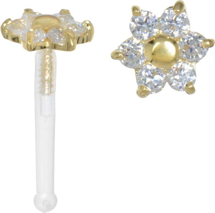 Produktbild Bijouteria Nasenpiercing (Gold, Kristall, Bioplast)