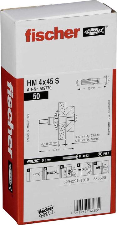 Immagine prodotto Fischer Ancoraggio a cuneo R 88715 EXA 12/ 35 Clip in acciaio zincato/espansione A 2 (50 pz.)
