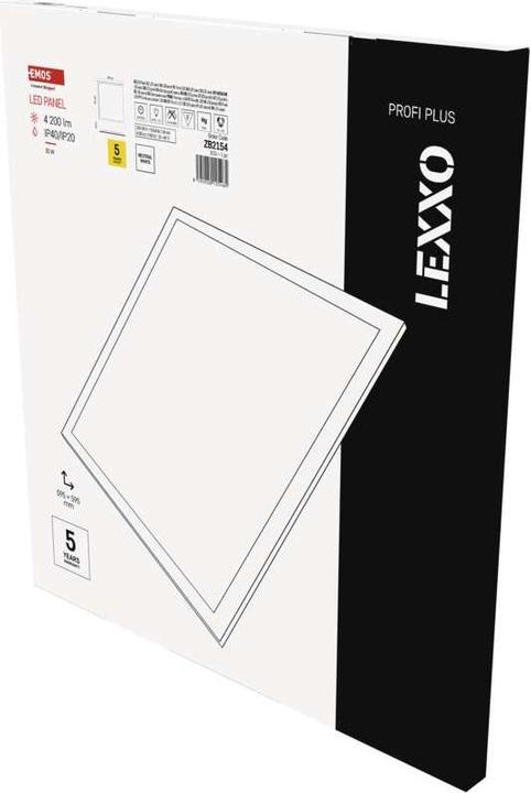 Produktbild Emos LED Einbauleuchte LEXXO Backlit 60×60, quadr., weiss, 30W neutr.w. (4200 lm)