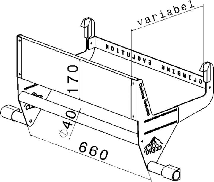 Produktbild Clevo Climbing CLEVO DOOR: Traufhngung fr Hangboard, Klimmzugstange und Kletter Hangutensilien