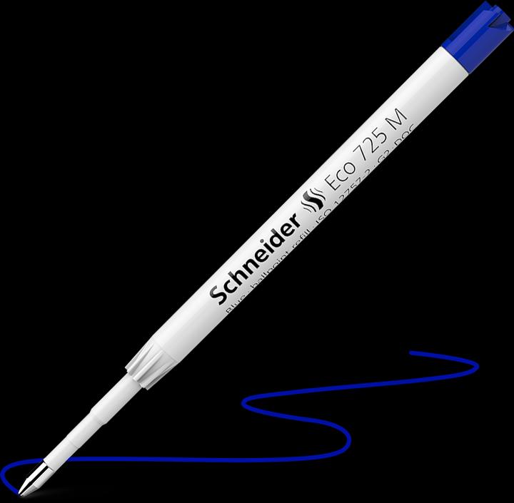 Actual product image Schneider Ballpoint refill ECO 725, line width M, casing 95% recycled plastic, black... (Blue)