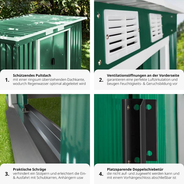 Immagine prodotto tectake Casetta da giardino con tetto inclinato