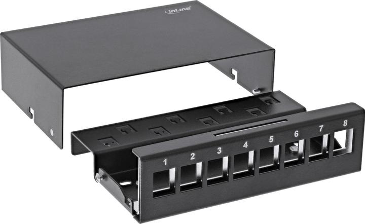 Produktbild InLine Patchfeld-Dose Aufputz für 8x Keystone RJ45