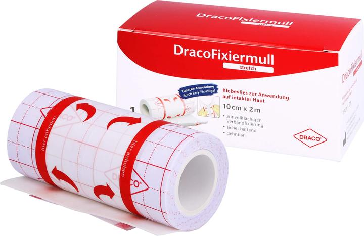 Actual product image Dracco DracoFixiermull stretch hypoallergenic adhesive fleece 10 cm x 2 m, 1 pc. plaster (1 x)