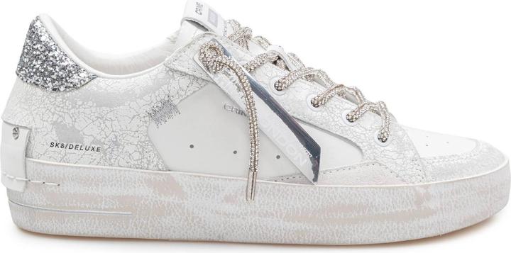 Immagine prodotto Crime London Crime deluxe heel sneakers in leather and suede color white and silver (42)