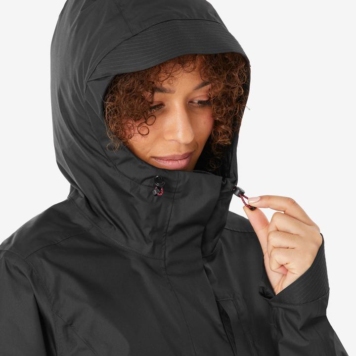 Produktbild Quechua Wanderjacke Damen wasserdicht - NH500 schwarz (XL)