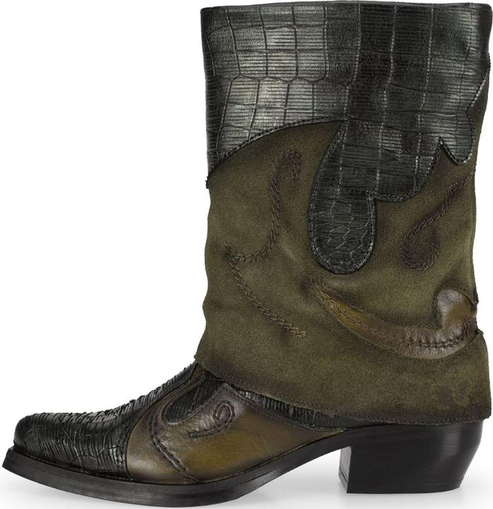 Felmini CRETA D608, der respektlose Cowboystiefel von, ist mit Metallic-Lederteilen ausgestattet, di (41)