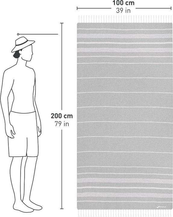 Image du produit Fit-Flip Hamamtuch Baumwolle Recycelt 100x200cm (100 x 200 cm)