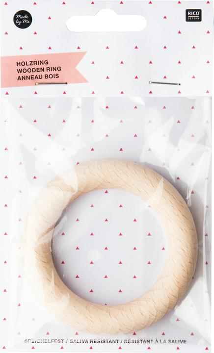 Actual product image Rico Design wooden small parts Ø 7 cm wooden ring, nature