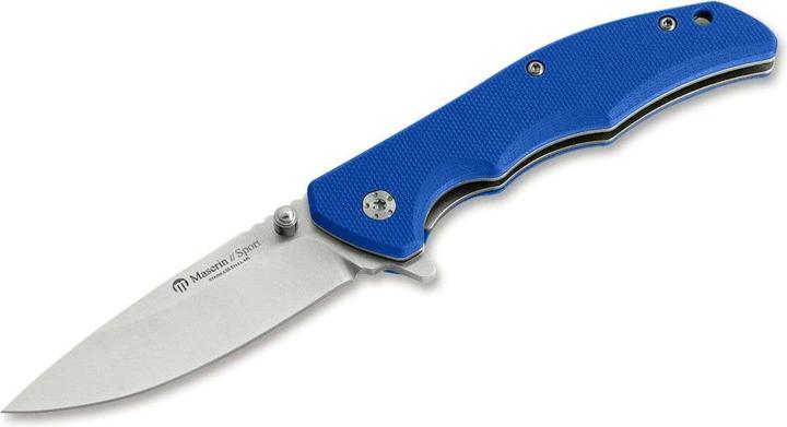 Maserin Couteau de sport Droppoint G10 bleu (7.50 cm)