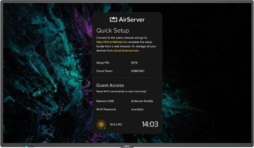 Actual product image NEC MultiSync M981 AirServer (3840 x 2160 Pixels, 98")