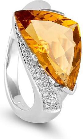 Produktbild Breuning RING - E.CITRIN/Brill. 0,122 Ct. H/si (49, 750/18 K Gold)