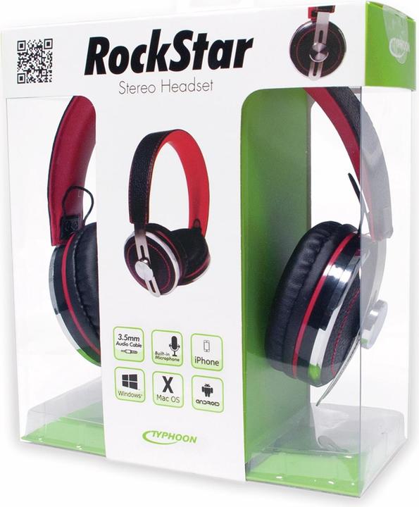 Produktbild Typhoon Rockstar Headset red (Kabelgebunden)