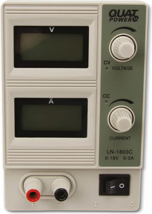 Actual product image QuatPower Power supply unit LN-1803C 0...18V-, 0...3A, LCD