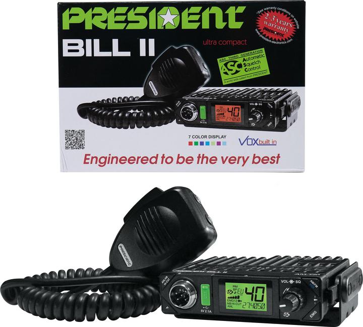 Actual product image President Radio CB BILL 2 ASC AM/FM 12V