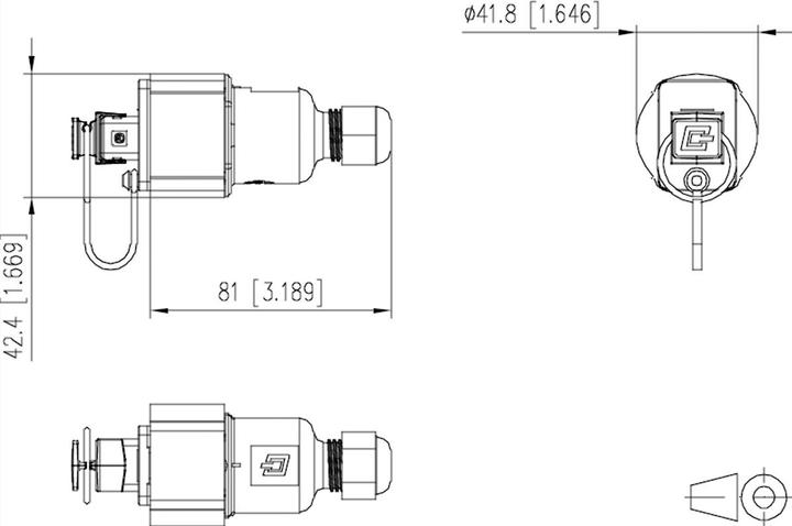 Produktbild Metz Connect 1401145512KE - RJ-45 - -40 - 70 °C - Schwarz - IP67 - ISO/IEC 11801 Ed.2.2:2011-