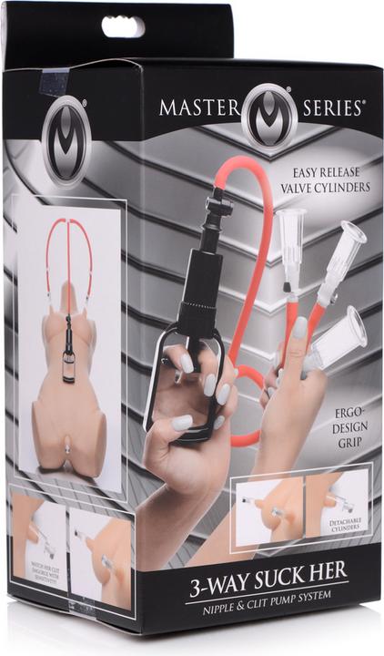 Actual product image Master Series 3-Way Suck Her Nipple and Clit Pump System