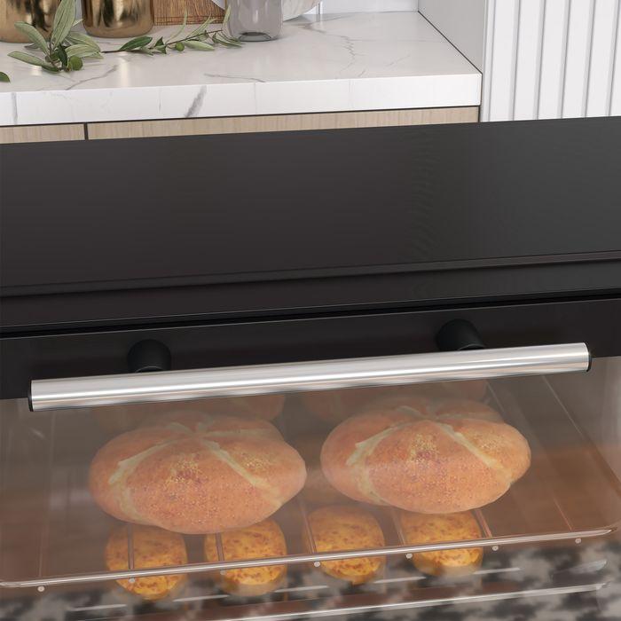 Produktbild Swisshandel24 Minibackofen 9L Mini Ofen mit Backblech, Grillrost, 100 °C-230 °C Edelstahl, schwarz
