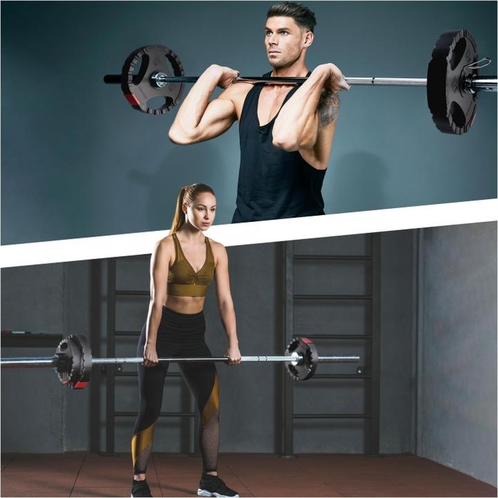 Produktbild Gorilla Sports Hantelscheibenset Olympia 50/51 mm Kunststoff Gripper 30 kg (2 x 10 kg, 2 x 5 kg)