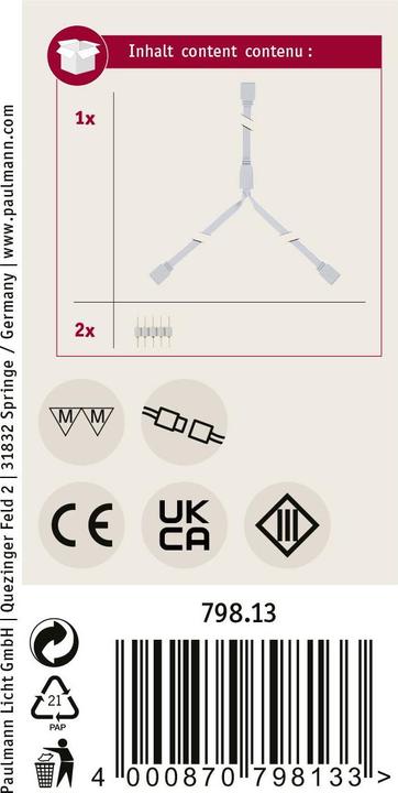 Actual product image Paulmann MaxLED Y Splitter