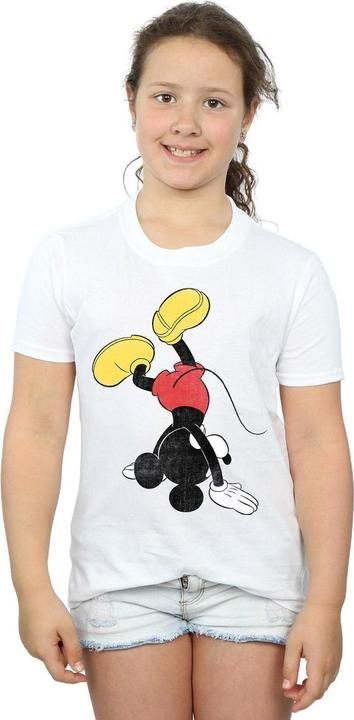 Actual product image Disney Girls Mickey Mouse Upside Down Cotton T-Shirt (116)