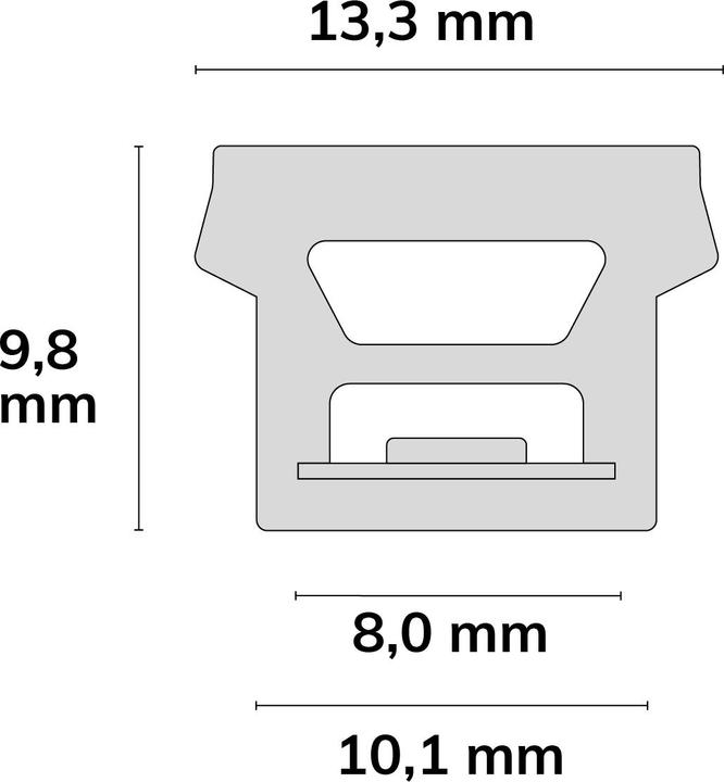 Image du produit Isoled LED NEON RGB Flexband B13H10 pour profilés de carrelage, 24V DC, 10W, 300cm, IP67, 140 LED/m (300 cm)