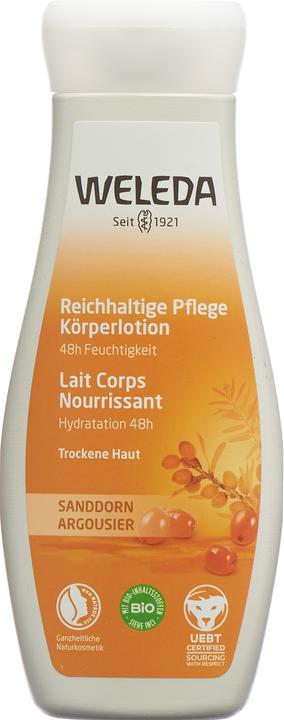 Weleda Körperlotion Sanddorn reichhaltige Pflege Lot (Körpercreme, 200 ml)