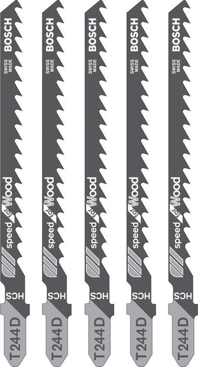 Produktbild Bosch Professional Zubehör Stichsägeblatt T 244 D Speed for Wood, 5er-Pack