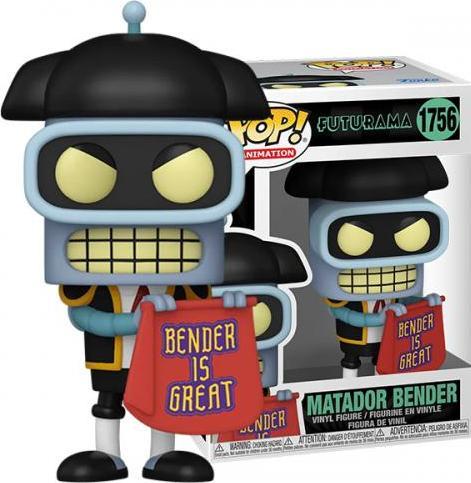 Actual product image Funko Futurama Pop! Animation Vinyl Figur Bender (Matador) 9 cm