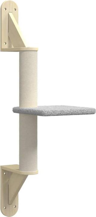 Image du produit VidaXL Arbre à chat avec colonne griffoir montage mural 85,5 cm (85.50 cm, Gris clair)