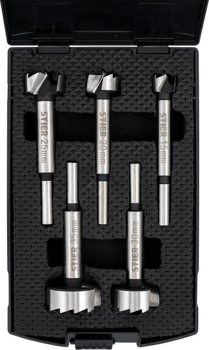 Actual product image Stier Forstner bit set, 5-piece (15, 20, 25, 30, 35 mm) (15, 20, 25, 30, 35 mm)
