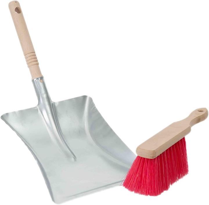 Actual product image Novaliv Kehrgarnitur mit Handfeger Langer Stiel I 45 cm I Elaston I Kehrschaufel Set Kehrset Handkehrset (1 pcs.)