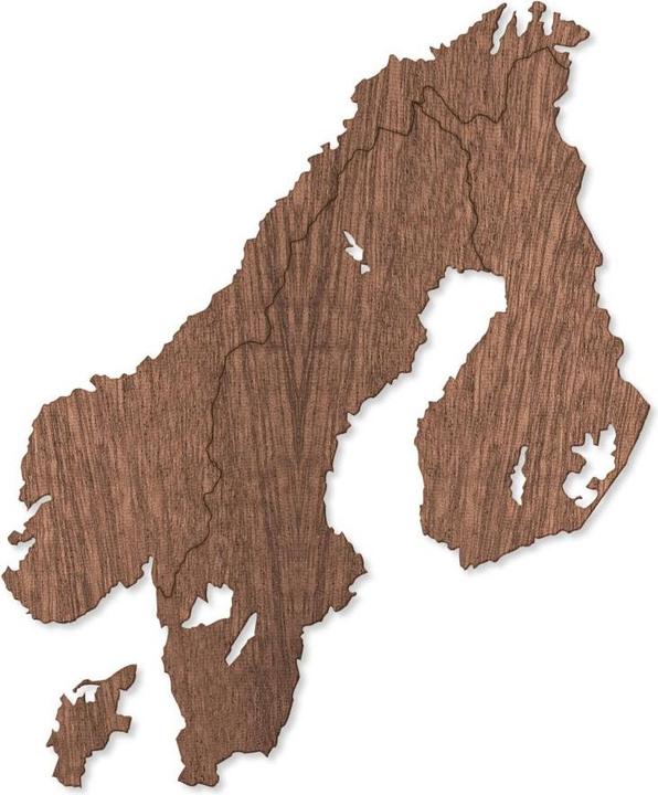 Image du produit Trenddeko Carte de la Scandinavie (91 x 115 cm)
