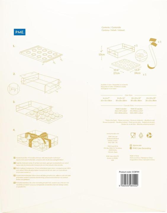 Image du produit PME Cakebutler 27 x 34 x 10 cm, Transparent