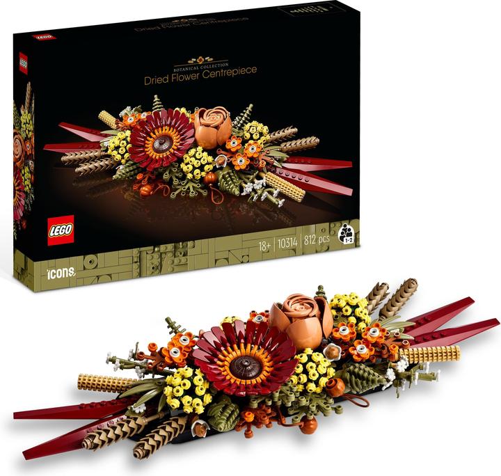 Image du produit LEGO Arrangement de fleurs séchées (10314, LEGO Icons, LEGO Botanical)