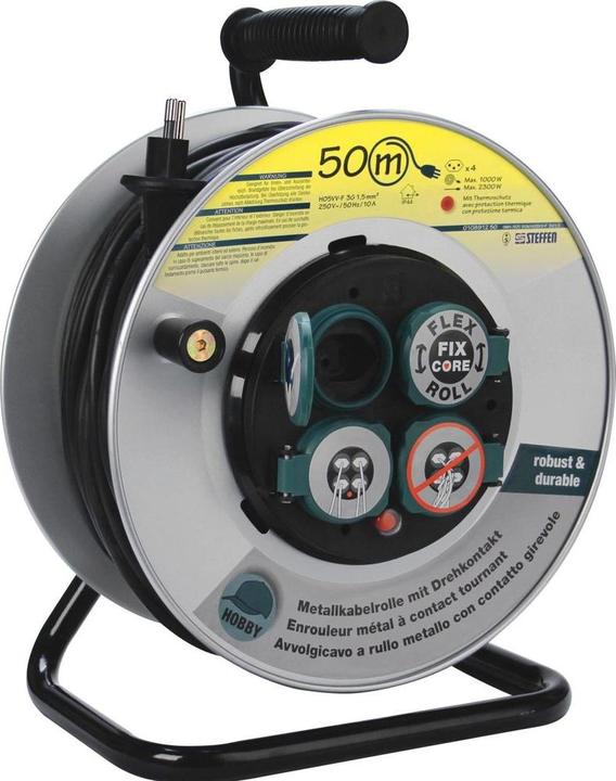 Image du produit Steffen Enrouleur de câble en métal PowerRoll (50 m, 1.50 mm²² mm)