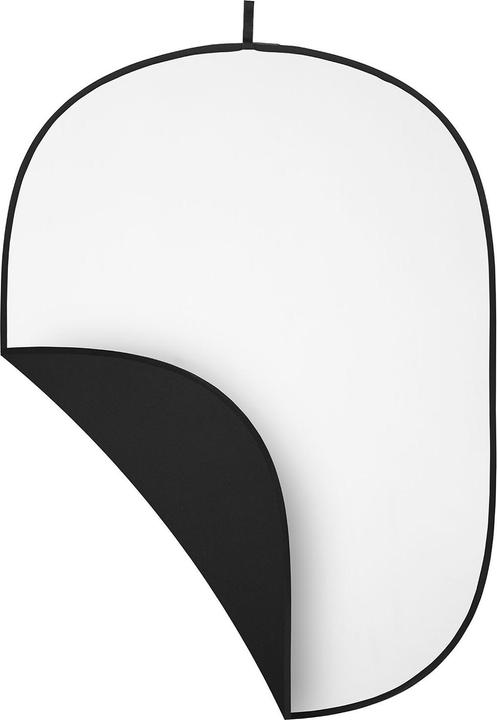Image du produit Westcott 2-in-1 Black & White Screen (5' x 6.5') Collapsible Backdrop (152.40 cm, 195.60 cm)