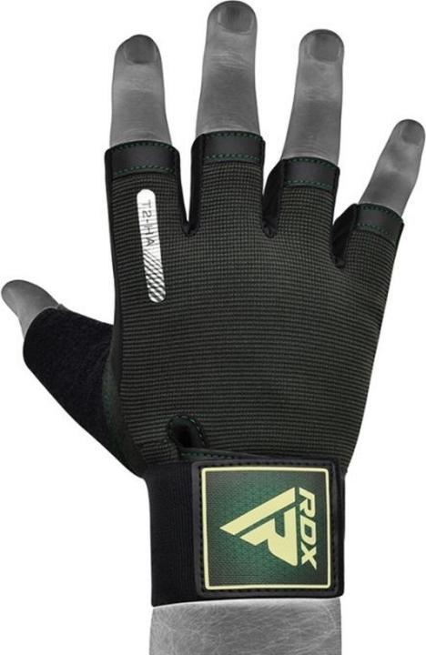 Actual product image Rdx Gym Training Gloves T2 Half Army Green-L (L)