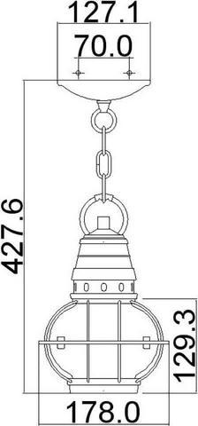 Produktbild Elstead Lighting Bridge Point Aussen-Hängeleuchte E27 Verwittertes Zink IP44 (E27)