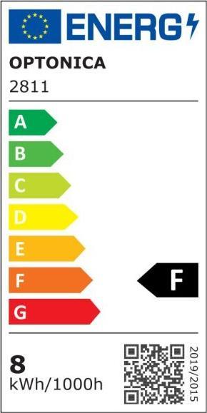 Energy Label Optonica OPT DL2816 - LED ceiling light, 13 W, 2700 K, 1050 lm, IP65, motion sensor (1050 lm)