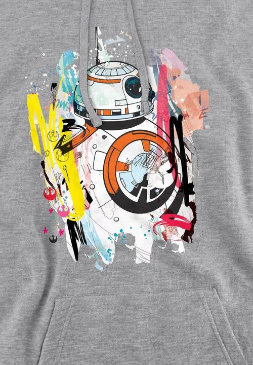 Actual product image Star Wars Mens BB-8 Abstract Hoodie (S)