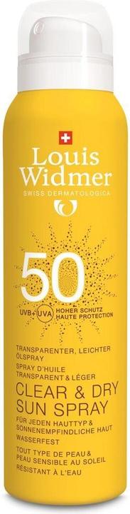 Louis Widmer Soleil Clear & Dry Sun 50 UnParfumé 200 ml (Sun spray, SPF 50, 200 ml, 206 g)
