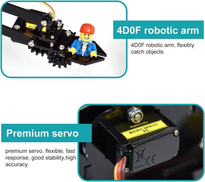 Actual product image Keyestudio Roboterarm Bausatz mit Servosteuerung