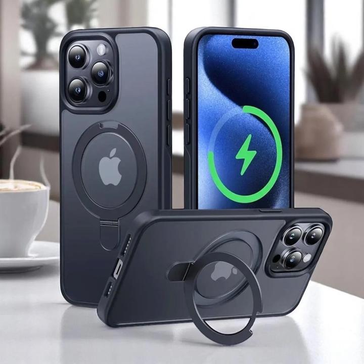 Actual product image RPD Apple iPhone 16 Plus - MagSafe Stand Etui mit Kameraschutz, orange, Matt (Apple iPhone 16 Plus)